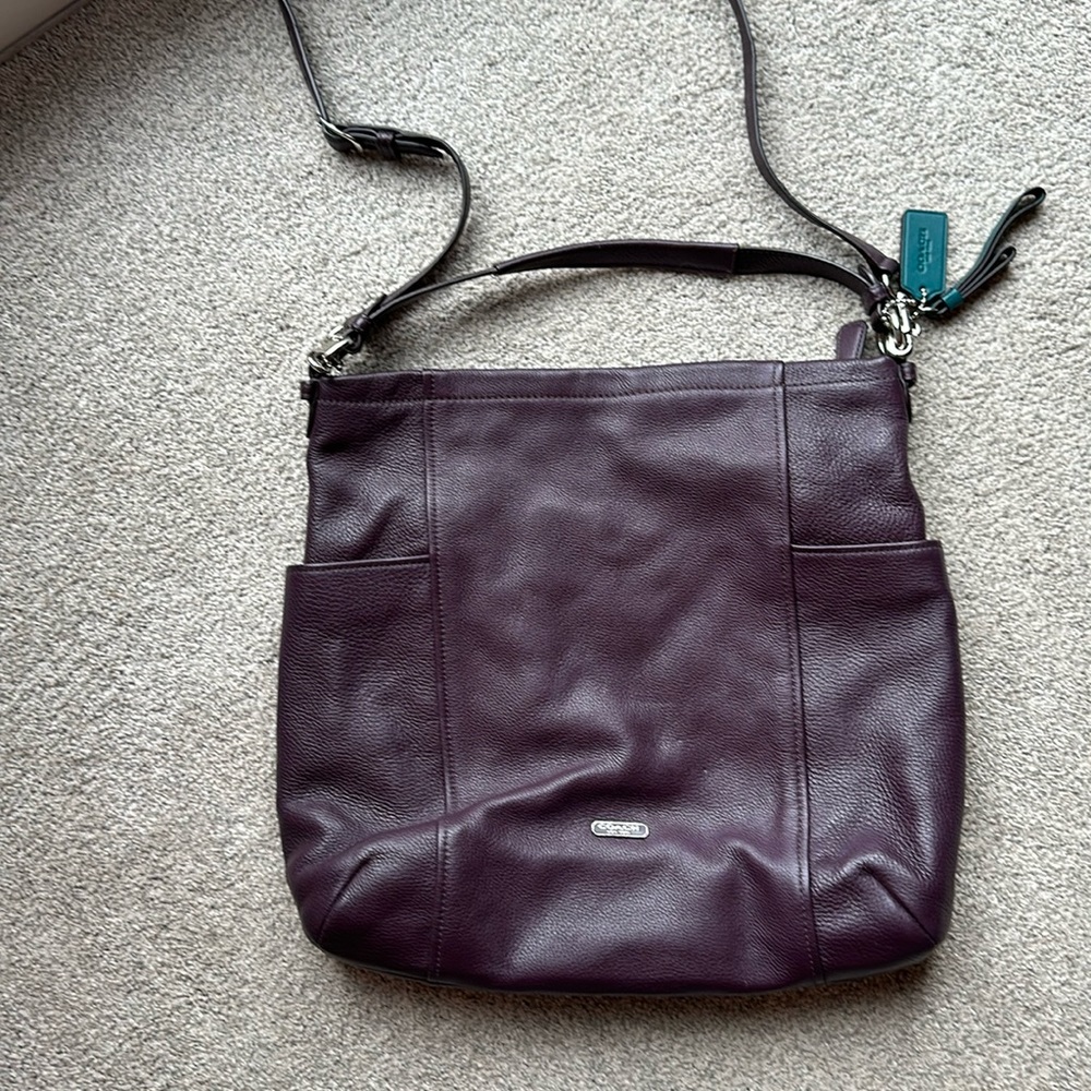 Coach bag in excellent condition- deep purple leather